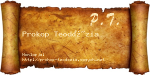 Prokop Teodózia névjegykártya